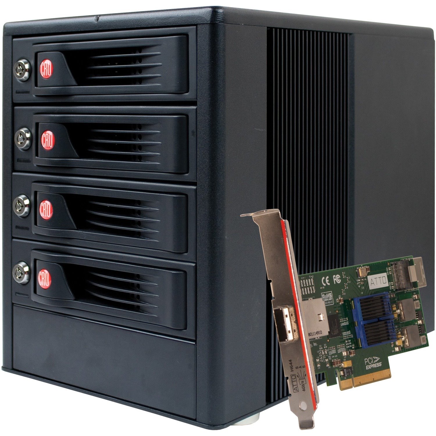 WiebeTech RTX RTX410-XJ Drive Enclosure - Mini-SAS Host Interface Tower