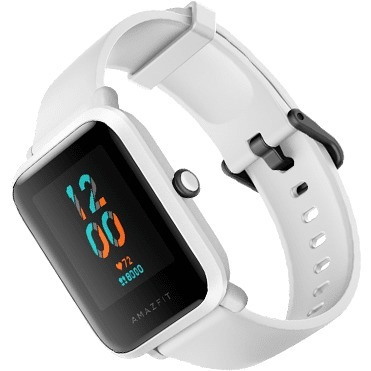 Amazfit Bip S Smart Watch - White Rock Body Color - Polycarbonate, Stainless Steel Body Material - Silicone, Thermoplastic Polyurethane (TPU) Band Material