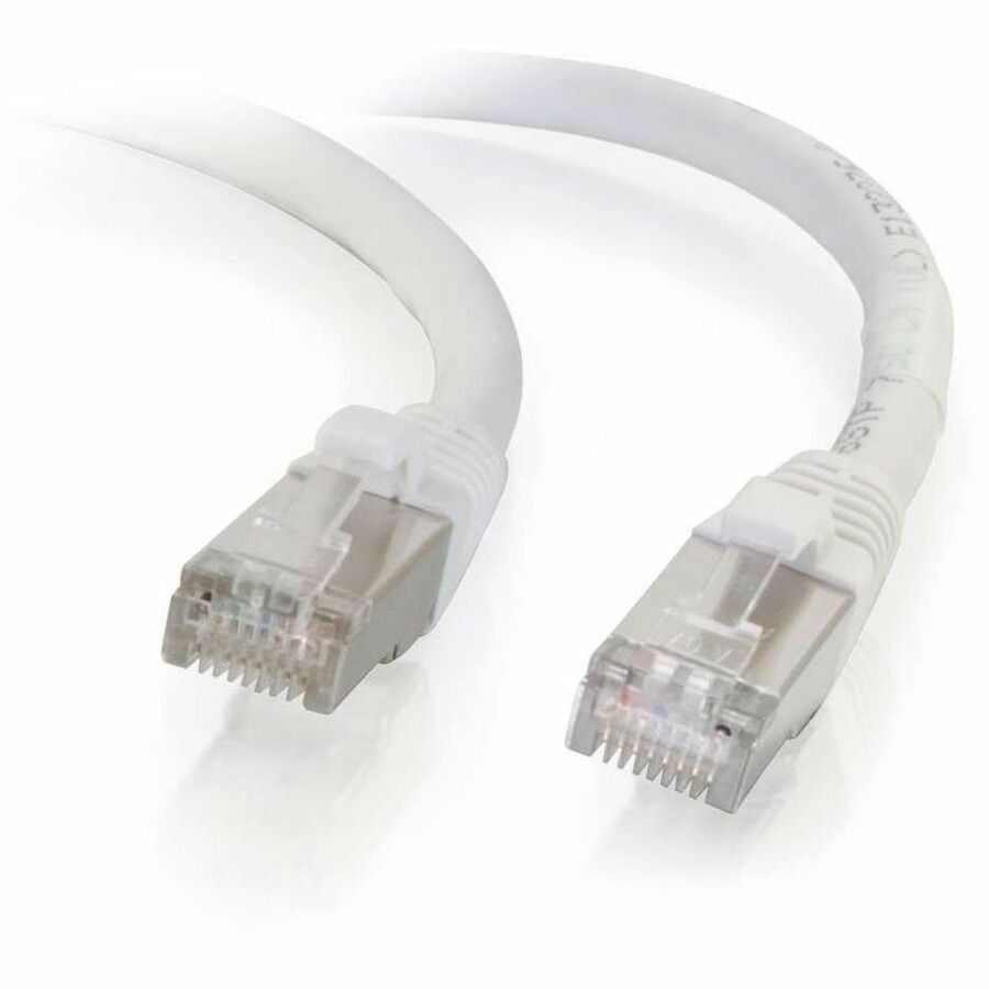 Cables To Go C2G Cat6 Snagless Shielded (STP) Network Patch Cable, White, 9FT