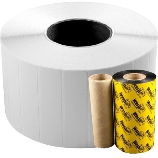 Wasp 4.0" x 6.0" Direct Thermal labels, 4 rolls, 450 per roll, 5" OD