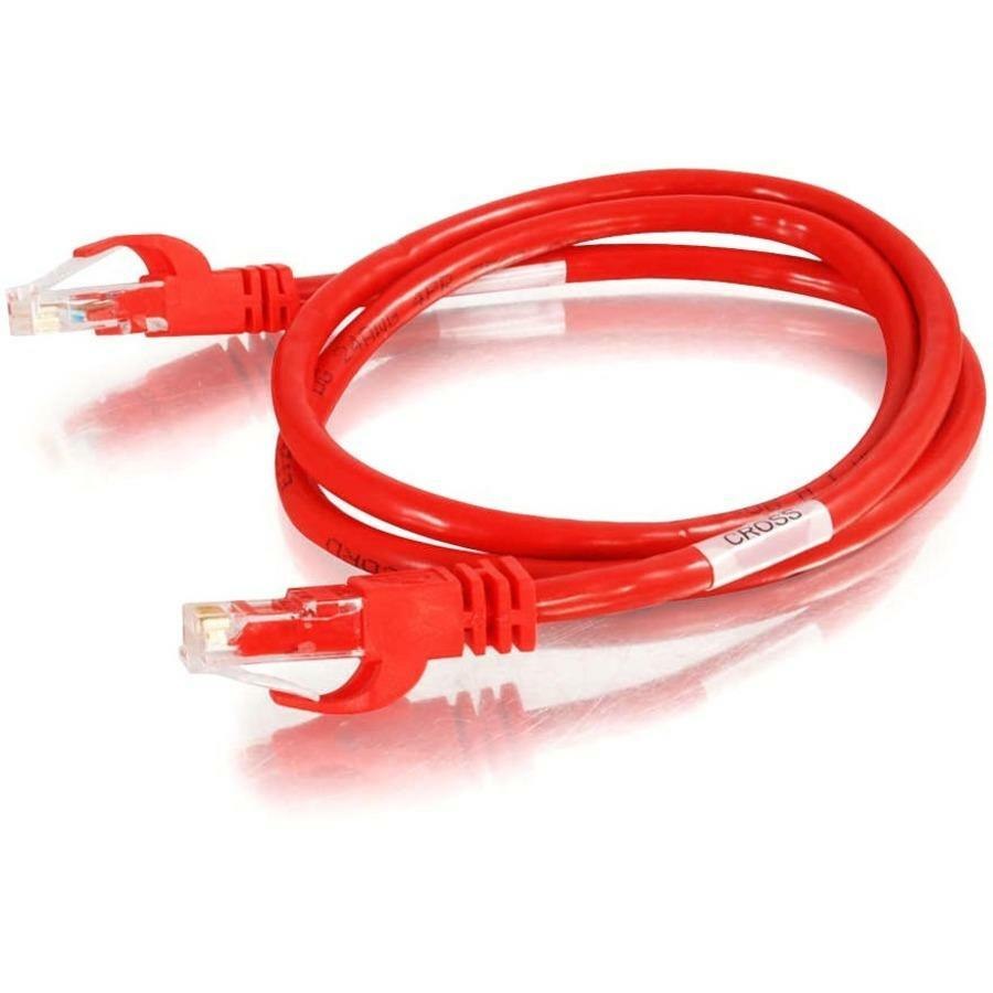Cables To Go C2G Cat6 550MHz Snagless Crossover Cable, Red, 14FT