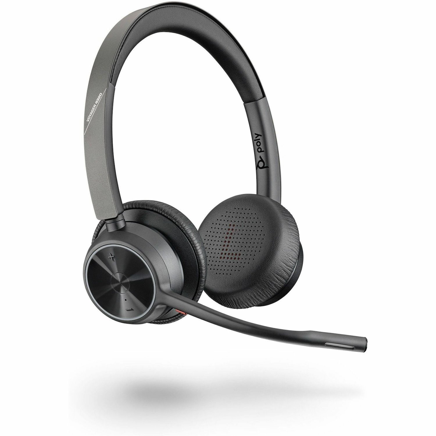 Poly Voyager 4300 UC 4320 Wired/Wireless On-ear, Over-the-head Stereo Headset - Black