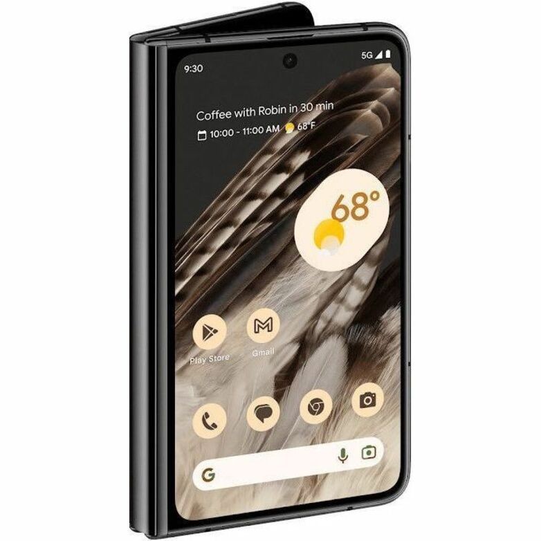 Google Pixel Fold G9FPL 256 GB Smartphone - 7.6" Flexible Folding Screen OLED HDR10+ 2208 x 1840 - Octa-core (Cortex X1Dual-core (2 Core) 2.85 GHz + Cortex A78 Dual-core (2 Core) 2.35 GHz + Cortex A55 Quad-core (4 Core) 1.80 GHz - 12 GB RAM - Android 13 - 5G - Porcelain