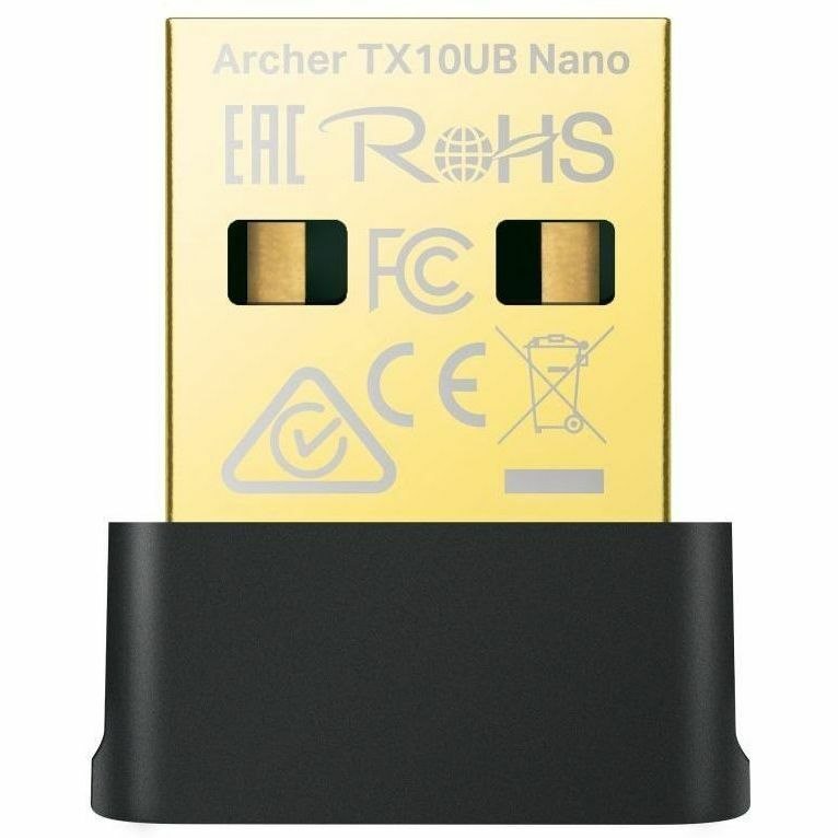 TP-Link Archer TX10UB Nano IEEE 802.11 a/b/g/n/ac/ax Bluetooth 5.3 Dual Band Wi-Fi/Bluetooth Combo Adapter for Desktop Computer, Notebook