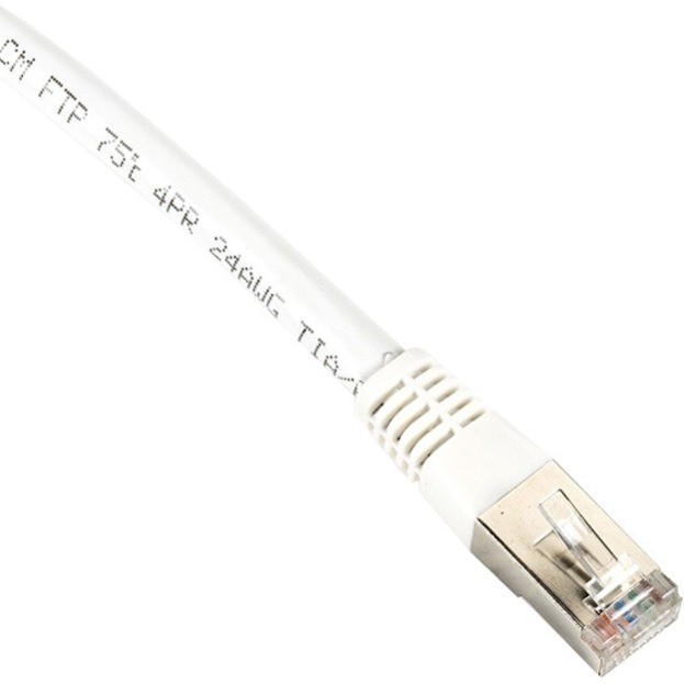 Black Box Cat6 400-MHz, Shielded, Solid Backbone Cable (FTP), PVC, White, 7-ft. (2.1-m)