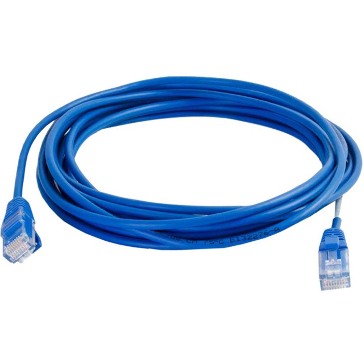 Cables To Go C2G Cat5e Snagless Unshielded (Utp) Slim Network Patch Cable - Blue, 15FT