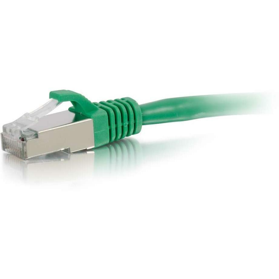 Cables To Go C2G Cat6 Snagless Shielded (STP) Network Patch Cable, Green, 14FT