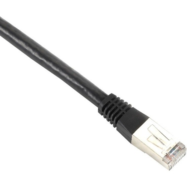Black Box Cat6 400-MHz, Shielded, Solid Backbone Cable (FTP), PVC, Black, 3-ft. (0.9-m)