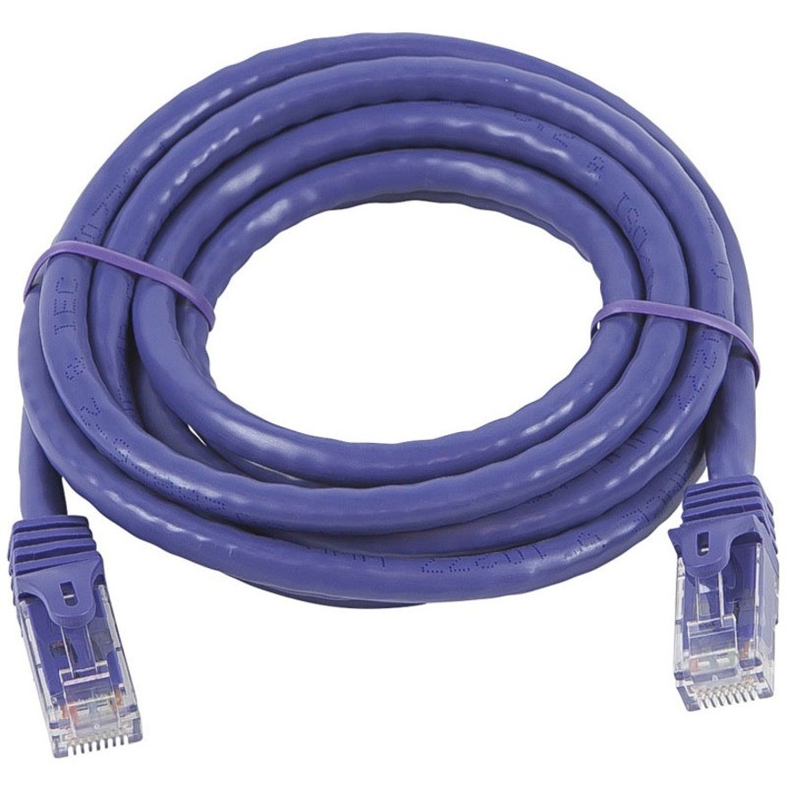Monoprice Cat5e 24Awg 350MHz Utp Stranded Pure Bare Copper FLEXboot Snagless Cable, Purple, 7FT