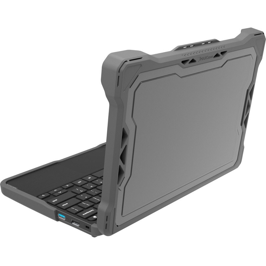 MAXCases Extreme Shell-F Slide Case for HP Chromebook G9 and G8 Clamshell 11.6" (Gray/Clear)