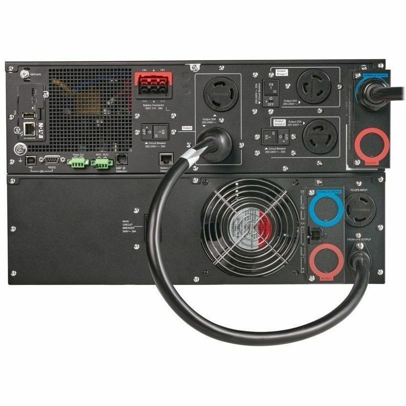 Eaton 9PX G2 3000VA 3000W 208/120V Online Double-Conversion UPS - Hardwired Input/Output, Cybersecure Network Card, Extended Run, 6U Rack/Tower