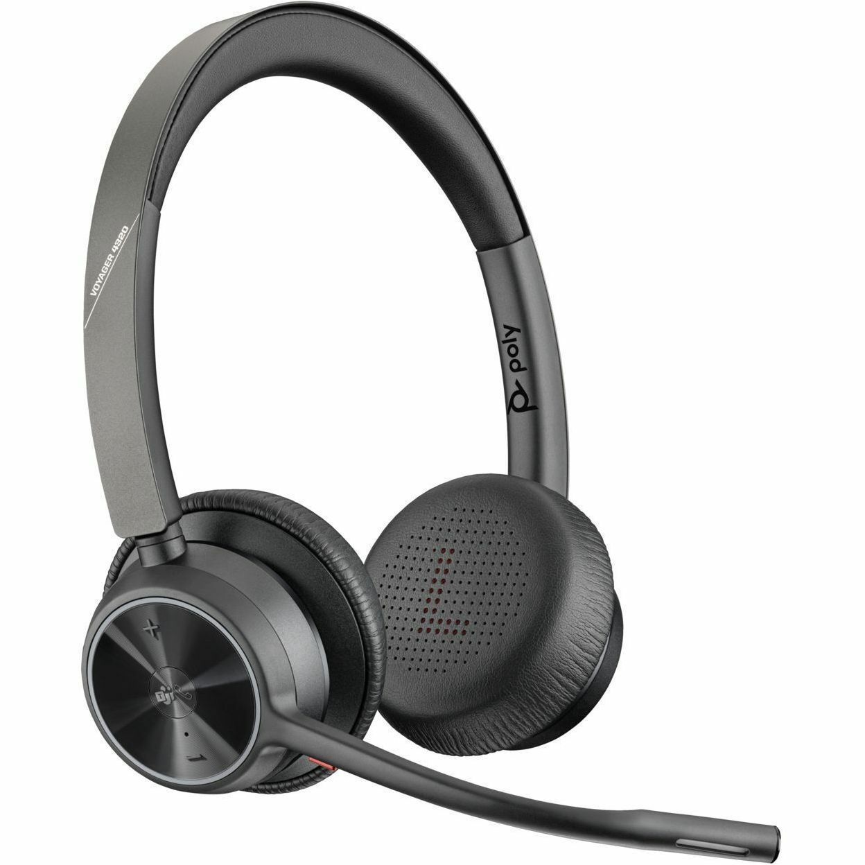 Poly Voyager 4300 UC 4320 Wired/Wireless Over-the-head, On-ear Stereo Headset - Black