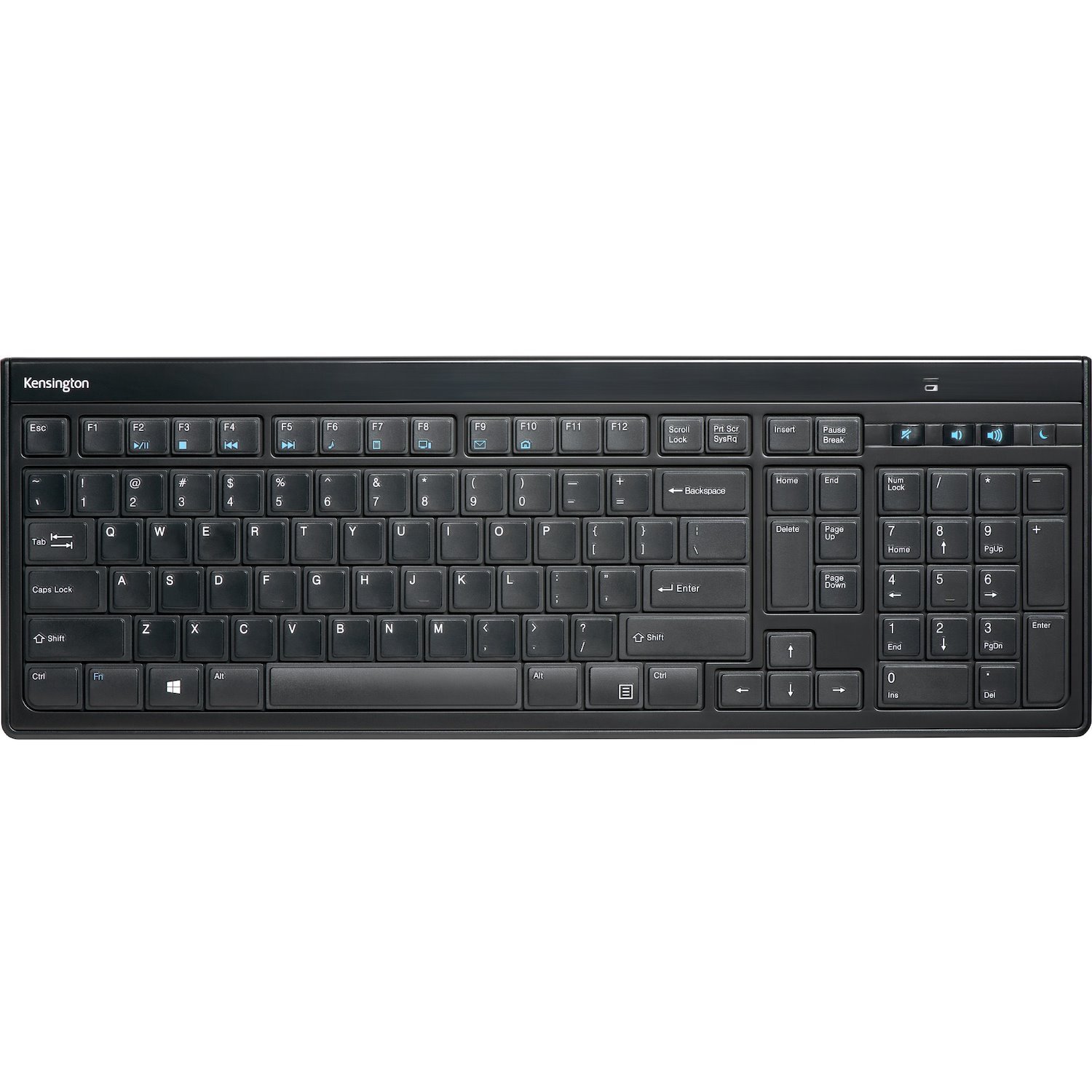 Kensington SlimType Keyboard - Wireless Connectivity - USB Interface - Black