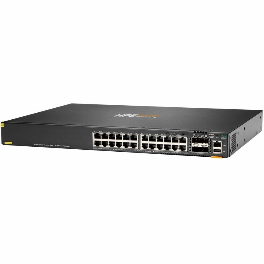 Aruba 6300F 24p 10M/100M/1G Class4 PoE 4p SFP56 50G TAA Switch