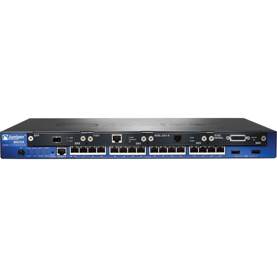 Juniper SRX240 Services Gateway with 16 x GbE Ports