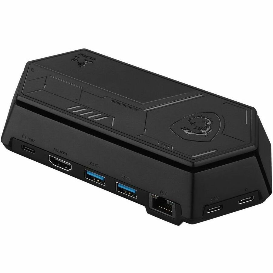 MSI Nest USB Type C Docking Station for Gaming Console, Monitor, Keyboard, Flash Drive, TV - Charging Capability - Black