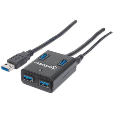 Manhattan SuperSpeed Usb 3.0 Hub 4-Port, AC/Bus Power