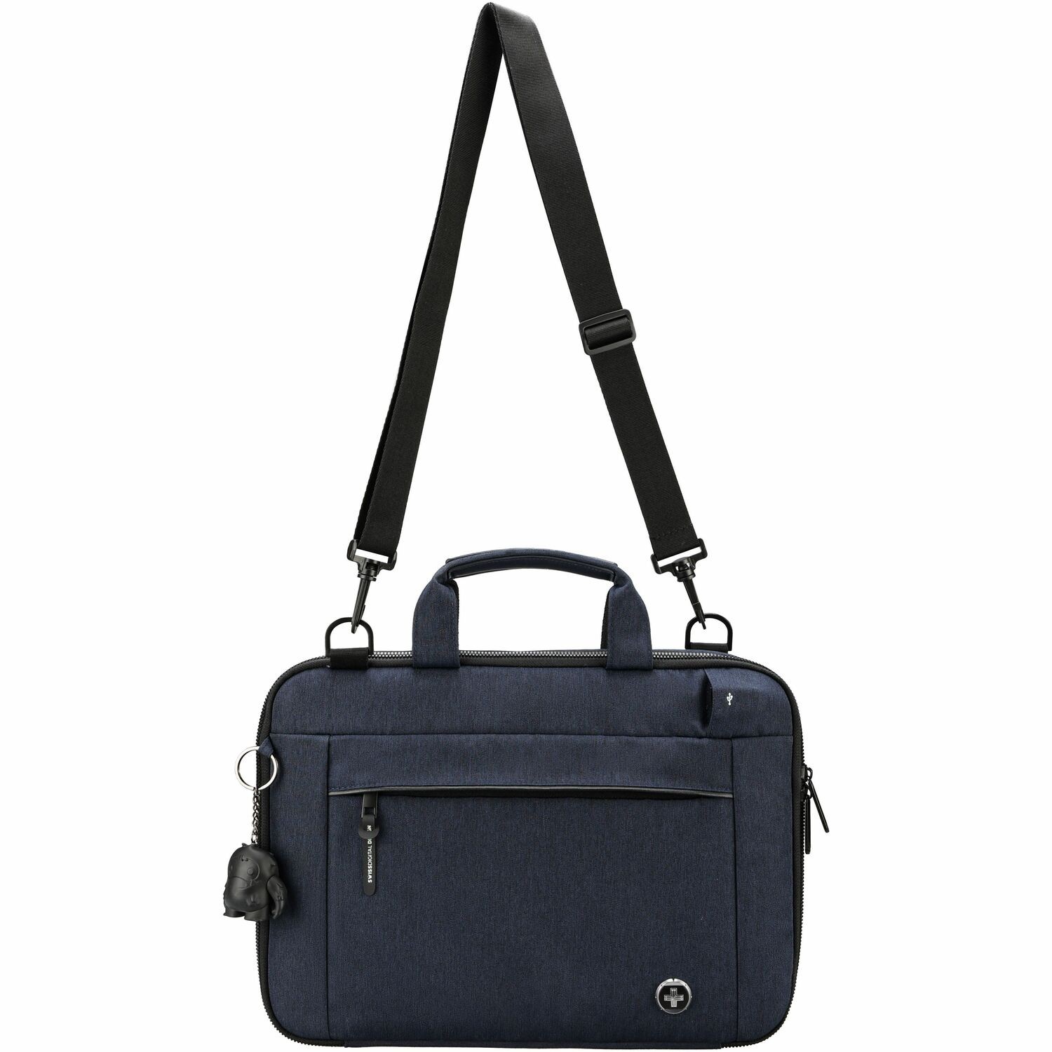 Swissdigital Design BOLLIGEN Carrying Case (Sleeve) for 16" Notebook, Tablet, Power Bank, Smartphone - Navy Blue