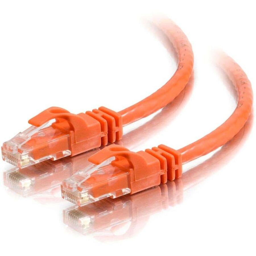 Cables To Go C2G Cat6 550MHz Snagless Crossover Cable, Orange, 10FT