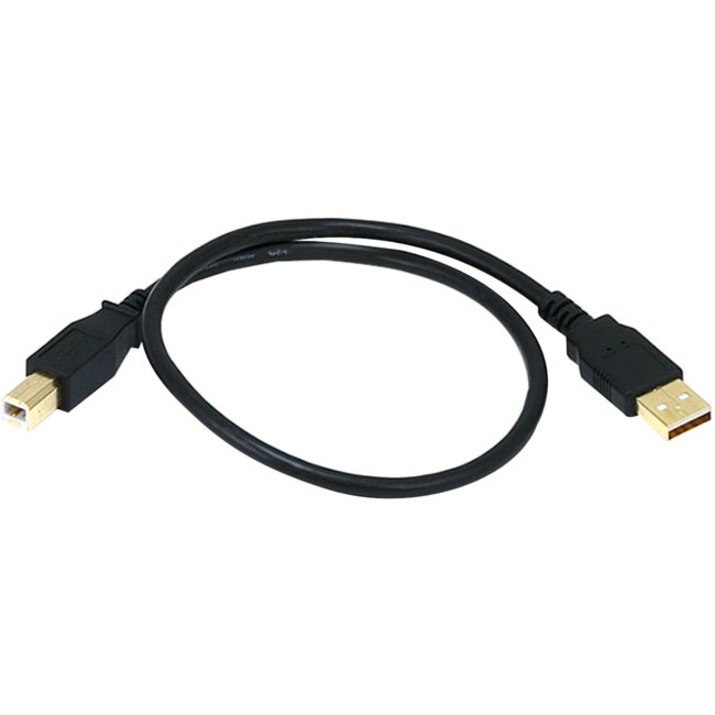 Monoprice Usb 2.0 Type A To Usb Type B M/M 28/24Awg Gold Plated Cable, 1.5FT