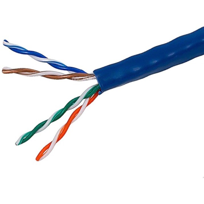 Monoprice Cat5e Utp 24Awg 350MHz CMR Copper Pull Box Bulk Cable, Blue, 250FT
