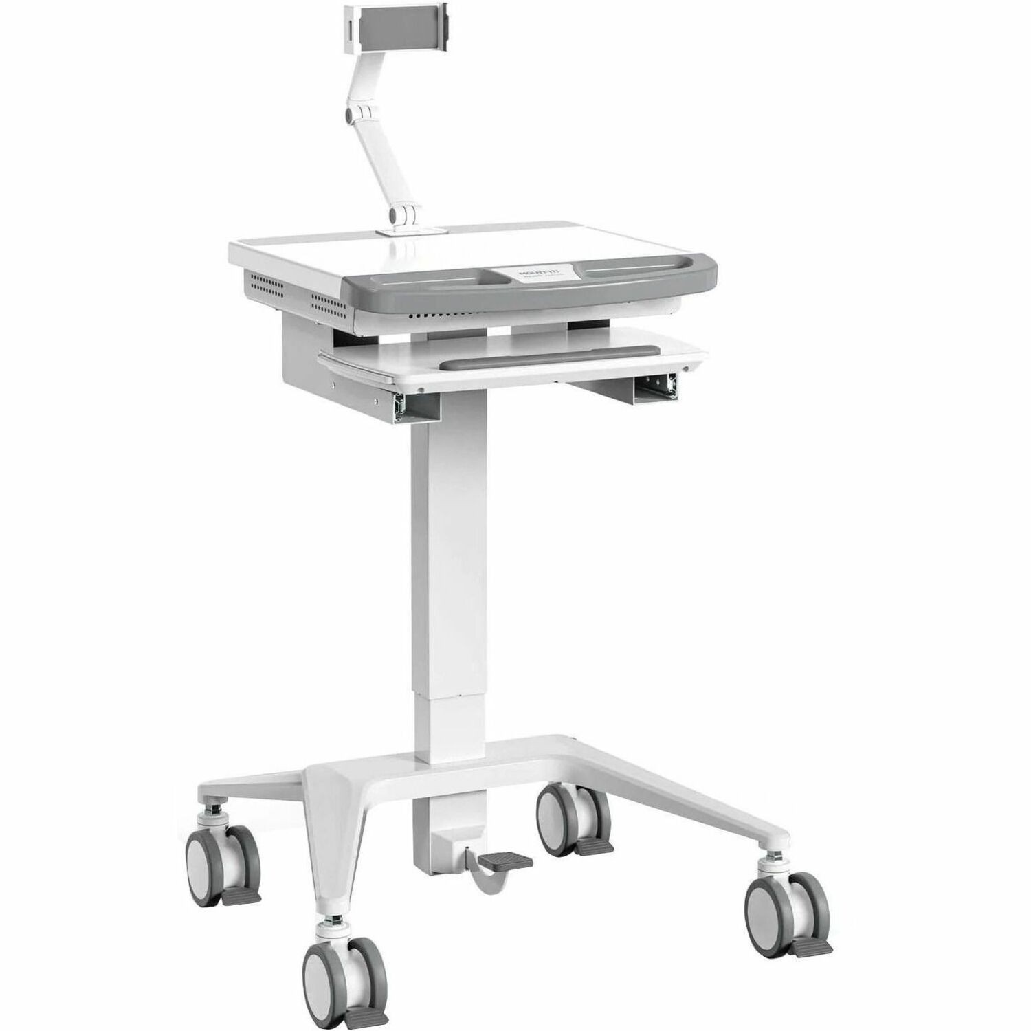 Mount-It! MedHub Mobile Workstation with Tablet Arm