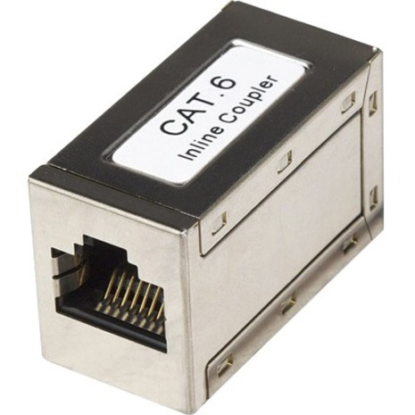 Intellinet Cat6 RJ-45 F/F Inline Keystone Coupler, Silver