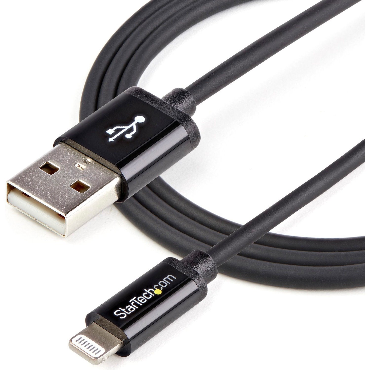 StarTech.com 1m (3ft) Black AppleÂ&reg; 8-pin Lightning Connector to USB Cable for iPhone / iPod / iPad