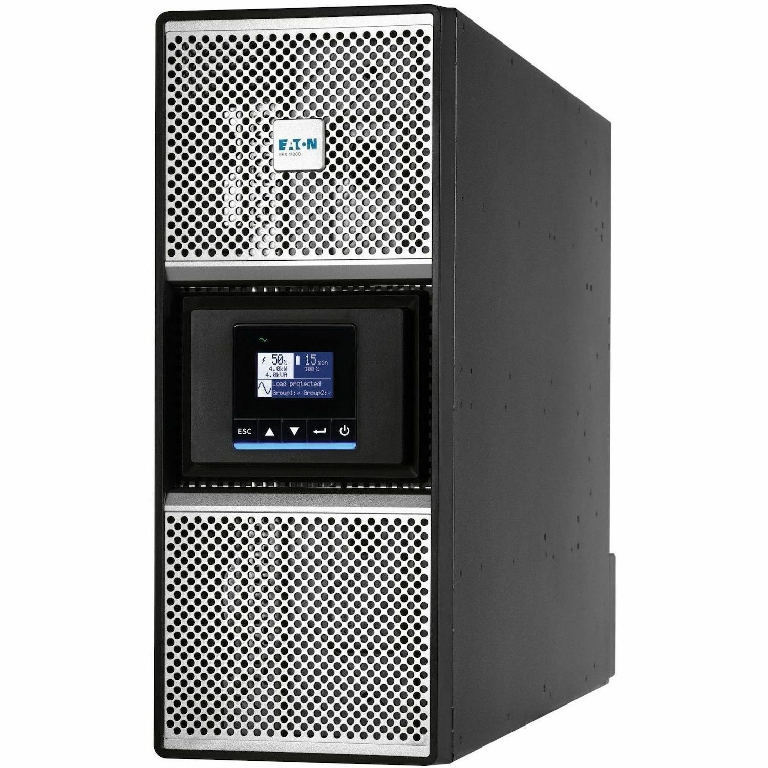 Eaton 9PX G2 8000VA 8000W 208V Online Double-Conversion UPS - Hardwired Input, 4 L6-30R/Hardwired Output, Maintenance Bypass, Cybersecure Network Card, Extended Run, 4U Rack/Tower