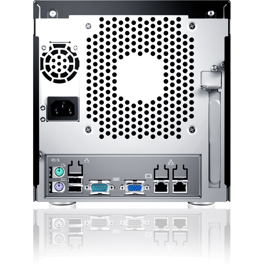 Sans Digital AccuNAS AN4L+ - 64bit 4 Bay NAS + iSCSI with Intel ATOM Dual Core CPU (Black)
