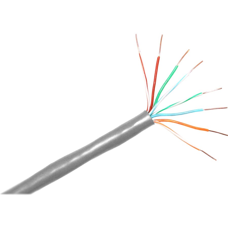 ClearLinks 1000FT Cat. 5E 350MHZ Light Grey Solid PVC UTP Bulk