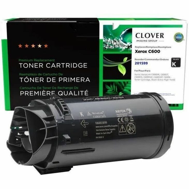 Clover Remanufactured Extra High Yield Black Toner Cartridge for Xerox 106R03919