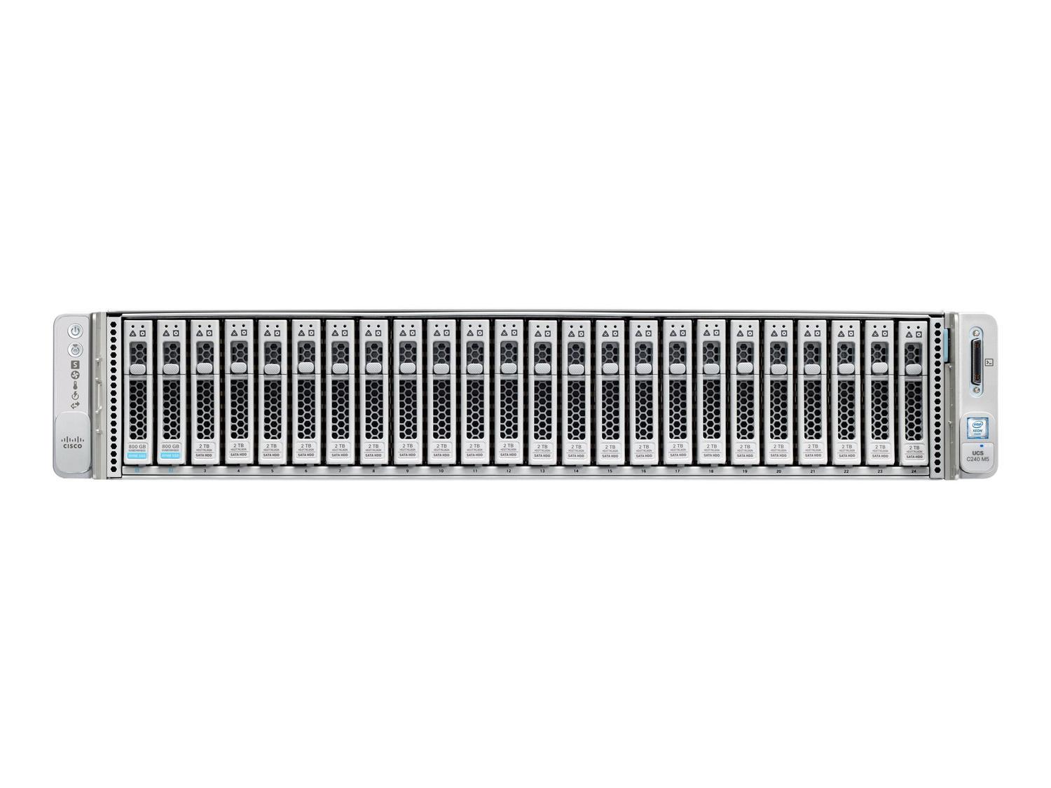 Cisco Business Edition 7000H M5 2U Rack Server - 2 Xeon Gold 6132 2.60 GHz - 192 GB RAM - 7.20 TB HDD - (24 x 300GB) HDD Configuration - 12Gb/s SAS Controller
