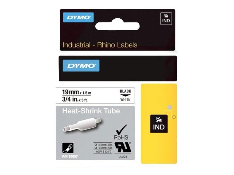 Dymo Indust Tube Heat SHRNK 19MM WH