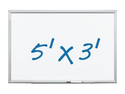 3M - Whiteboard - 60 In X 35.98 In - Porcelain - Magnetic - Aluminum - Satin Aluminum Frame