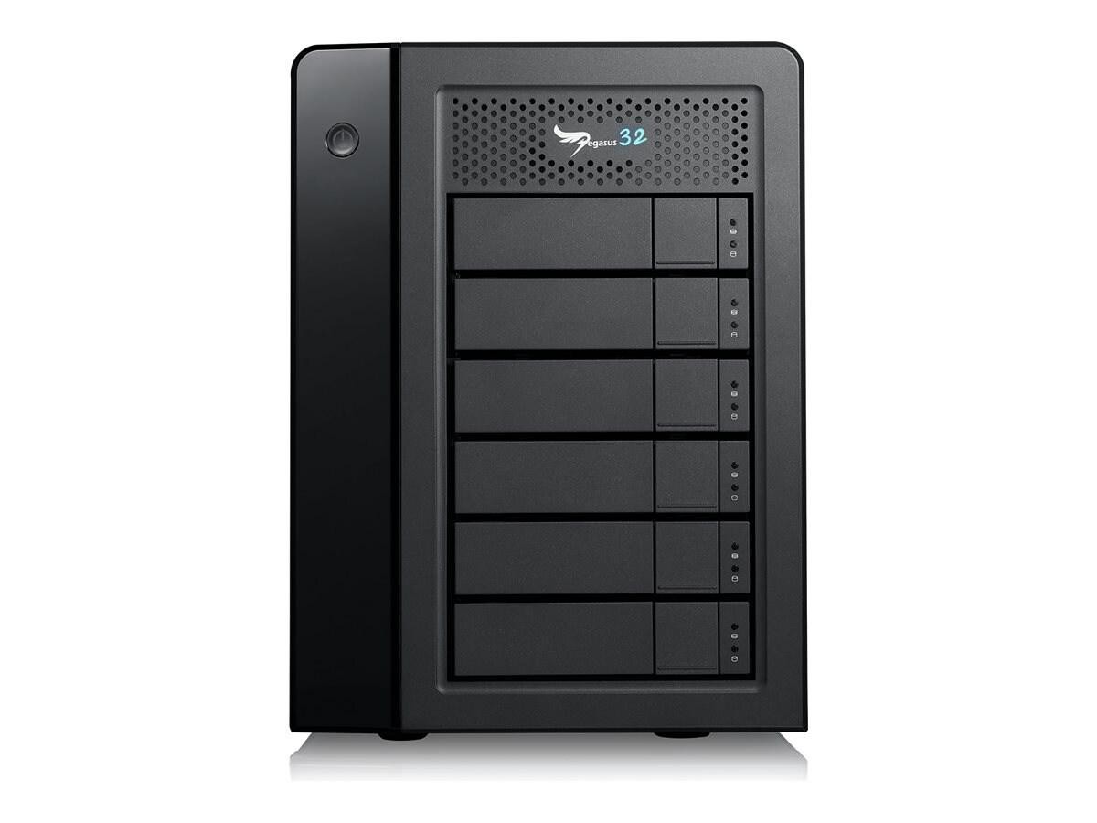 Promise Pegasus32 R6 - Hard Drive Array - 60 TB - 6 Bays (Sata-600) - HDD 10 TB X 6 - Thunderbolt 3, Usb 3.2 Gen 2 (External)