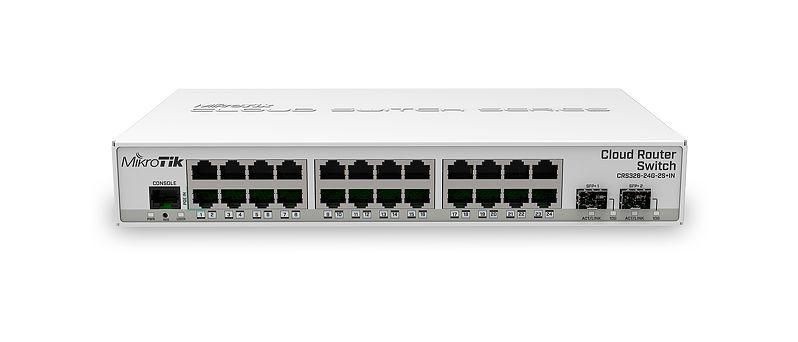 Mikrotik 24-Port Gigabit Cloud Router Switch 2 SFP+ Ports Desktop