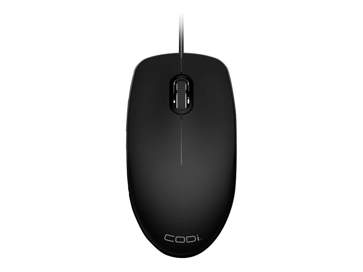 Codi Wired Usb Black Optical Mouse