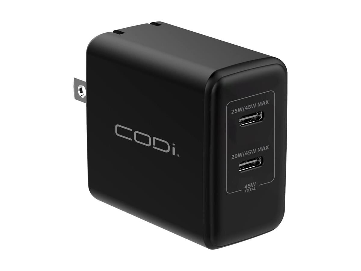 Codi 45W Wall Charger W/ 2X Usb-C