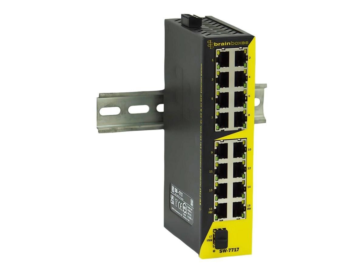 Brainboxes 14X10/100 2X1G 1XSFP Switch