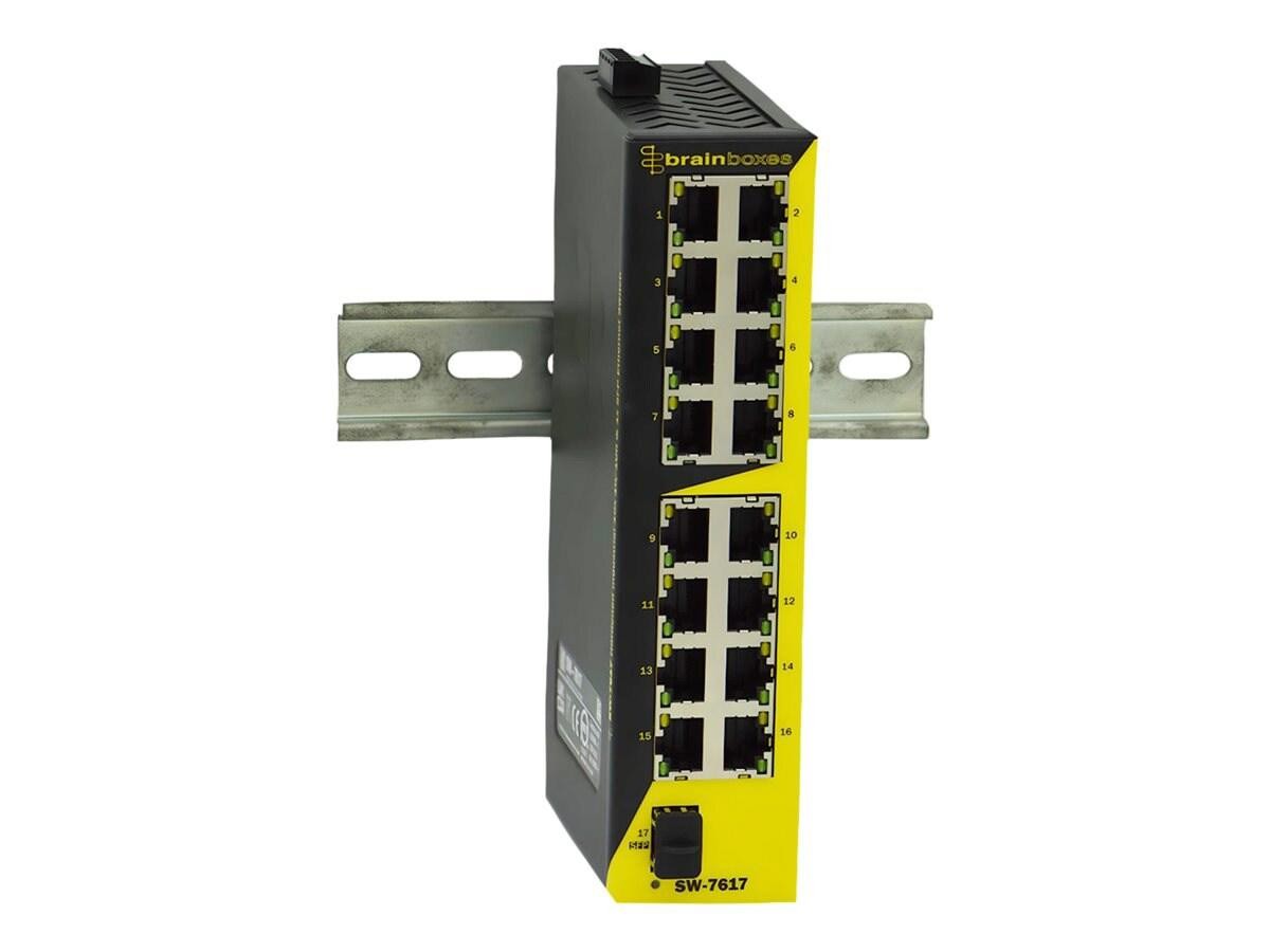 Brainboxes 16X 10/100 1X SFP Enet Switch