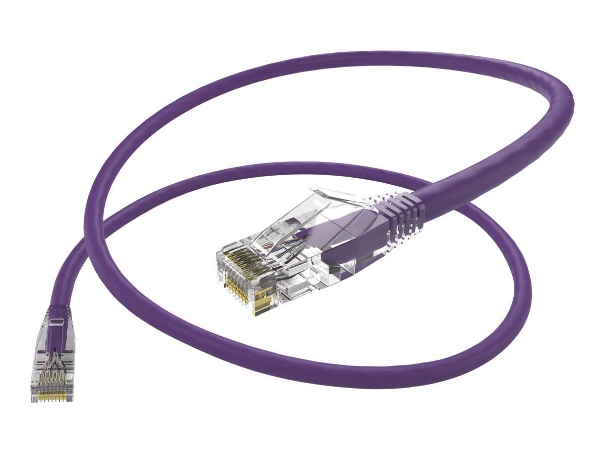 Unc Group Unc ClearFit Cat6 Snagless Patch Cable, Purple, 25FT