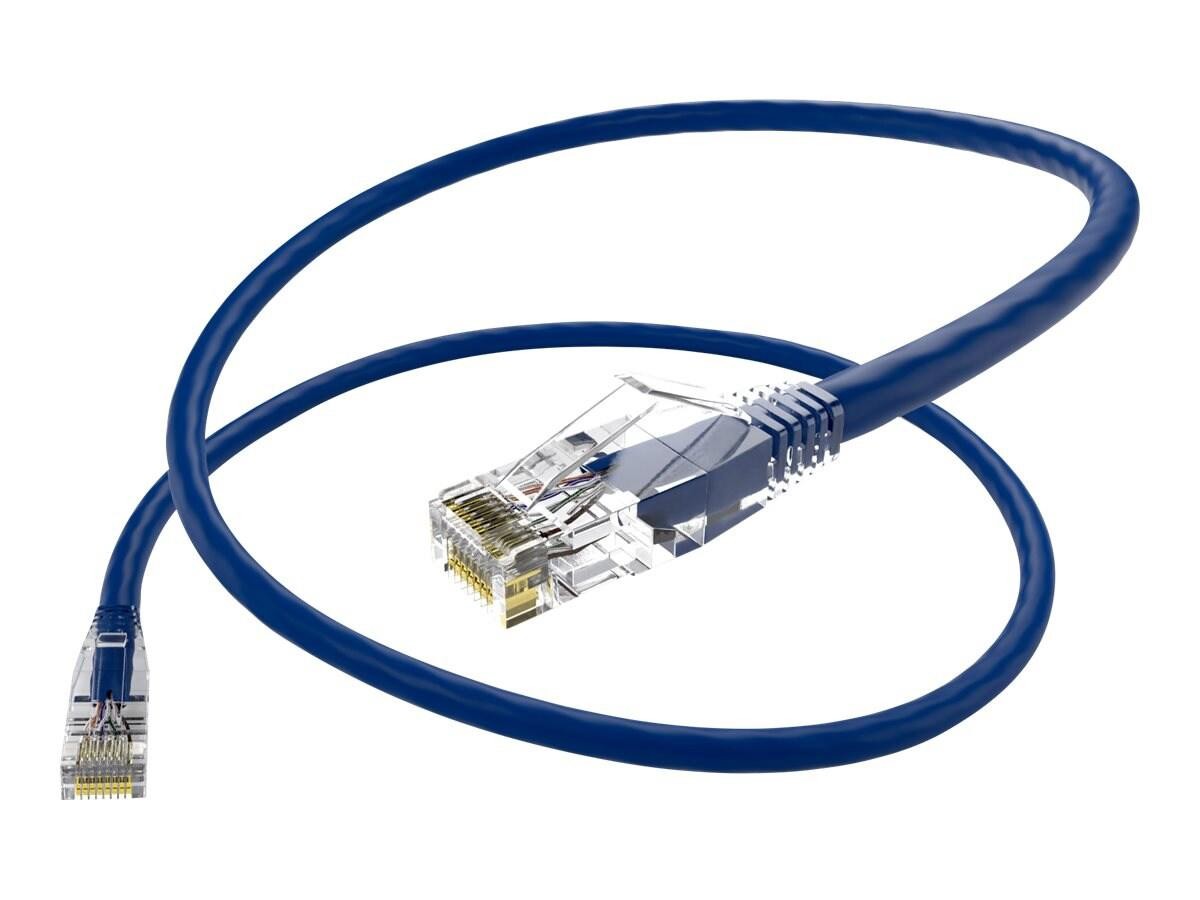 Unc Group Unc ClearFit Cat6 Patch Cable, Snagless, Blue, 15FT