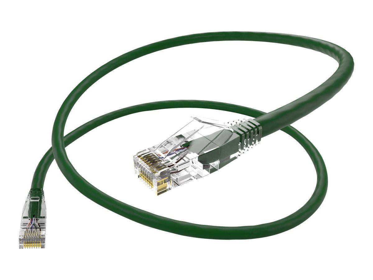 Unc Group Unc ClearFit Cat6 Patch Cable, Snagless, Green, 4FT