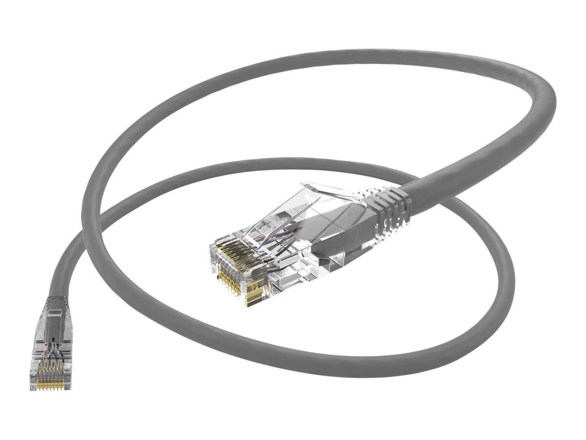 Unc Group Unc ClearFit Cat6 Patch Cable, Snagless, Gray, 6FT