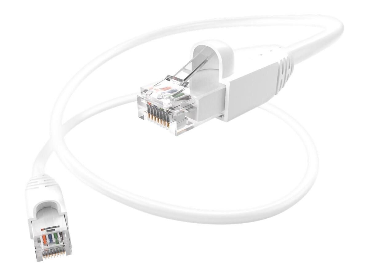 Unc Group Unc Cat6a Snagless Patch Cable, White, 1FT