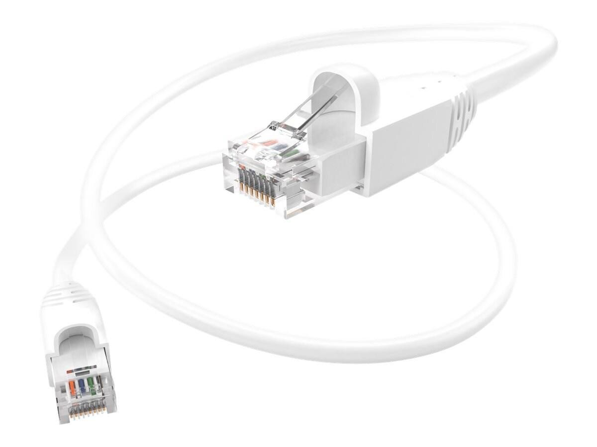 Unc Group Unc Cat6a Snagless Patch Cable, White, 100FT