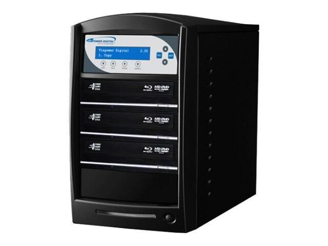 Vinpower Digital Vinpower 500GB Hard Drive:3 SharkBlu 10X Sata BD/DVD/CD Usb Tower Duplicator