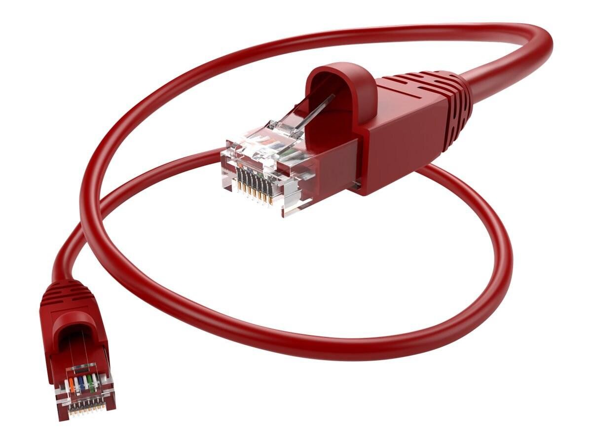 Unc Group Unc Cat6a Snagless Patch Cable, Red, 75FT