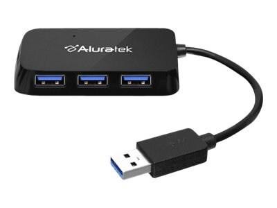 Aluratek 4-Port Usb 3.0 SuperSpeed Hub With Attached Cable